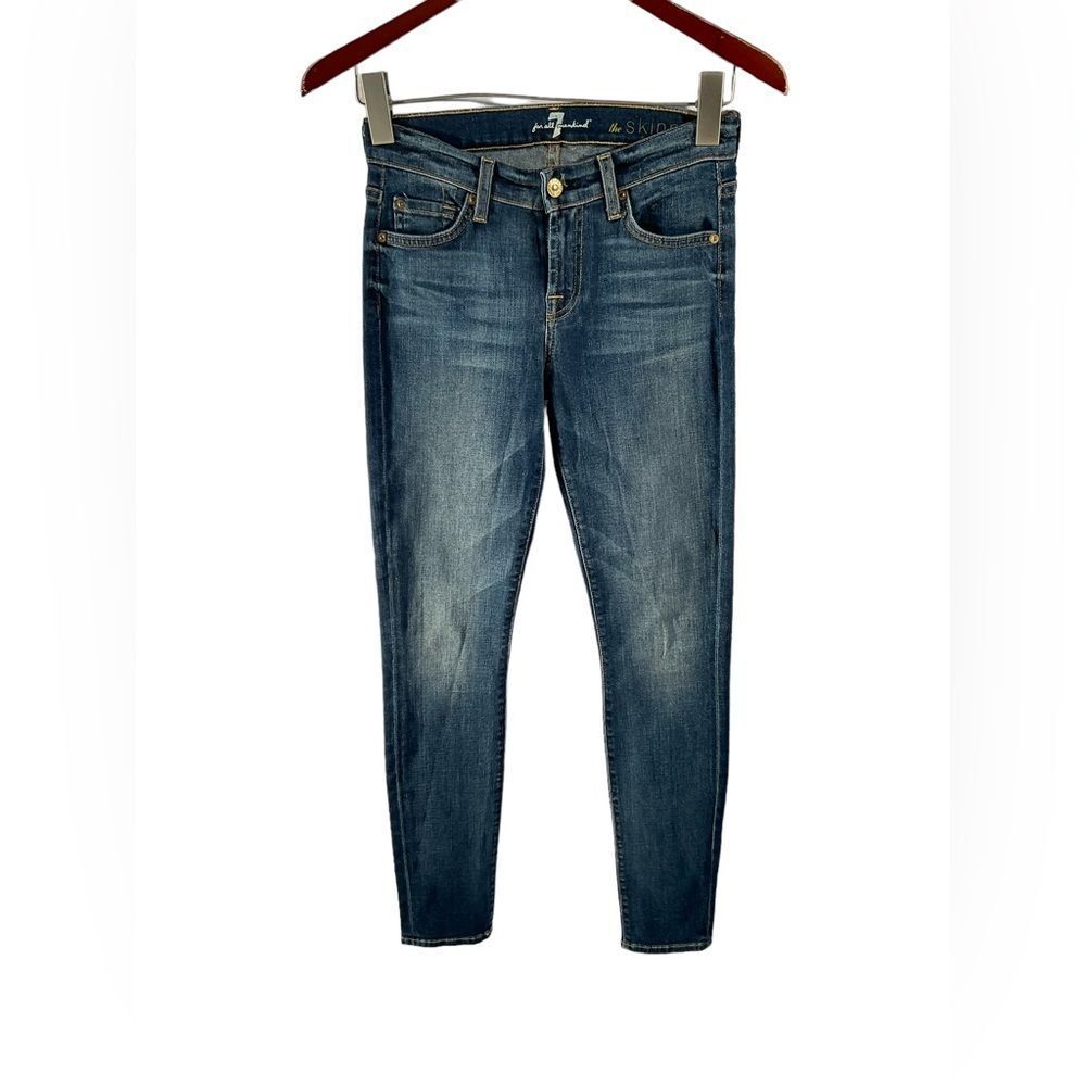 7 For All Mankind Standard Womens Jeans Size  25 Blue Straight Leg Mid-Rise